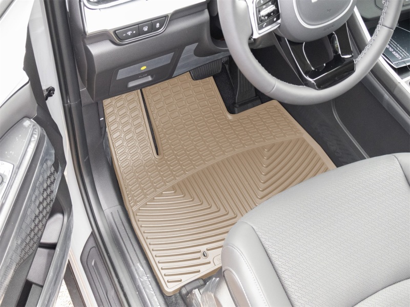 Kia Carnival Floor Mats - Front - WeatherTech - All-Weather - Tan - `22-`26