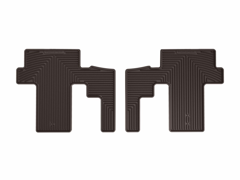 Kia Carnival Rubber Mats - Rear - WeatherTech - All-Weather Floor Mats - Cocoa - `22-`26