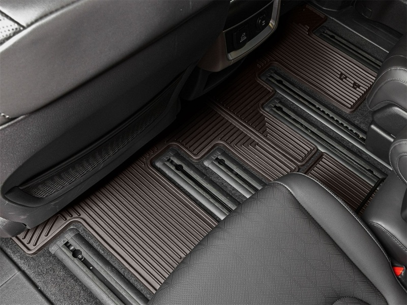 Kia Carnival Rubber Mats - Rear - WeatherTech - All-Weather Floor Mats - Cocoa - `22-`26