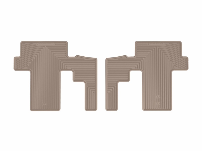 Kia Carnival Rubber Floor Mats - Rear - WeatherTech - All-Weather - Tan - `22-`26