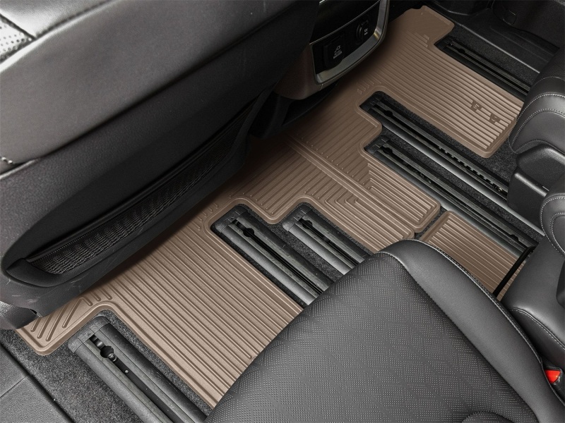 Kia Carnival Rubber Floor Mats - Rear - WeatherTech - All-Weather - Tan - `22-`26