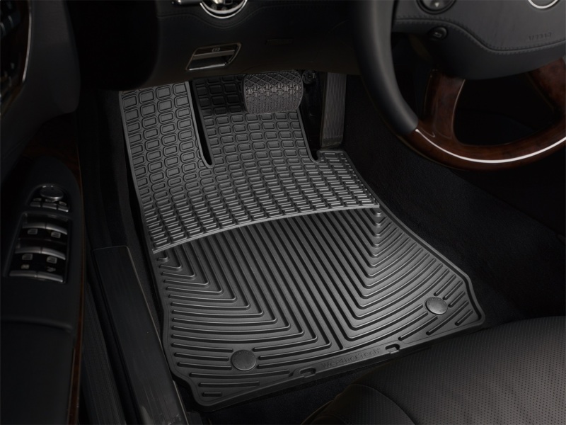 Mercedes-Benz CL-Class Rubber Floor Mats - Front - WeatherTech - All-Weather - Black - `07-`12