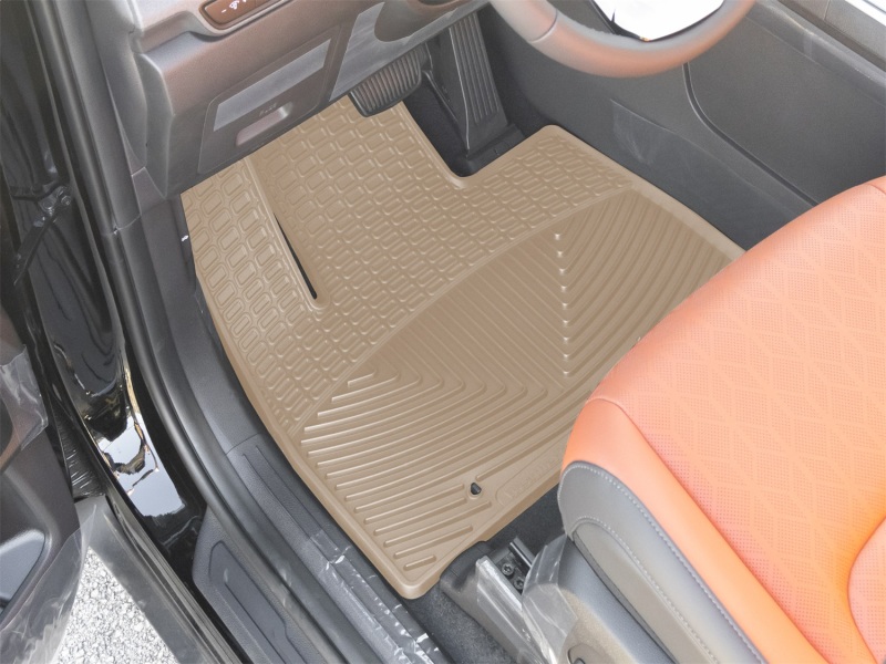 Kia Carnival Hybrid Floor Mats - Front - WeatherTech - All-Weather - Tan - `25-`26