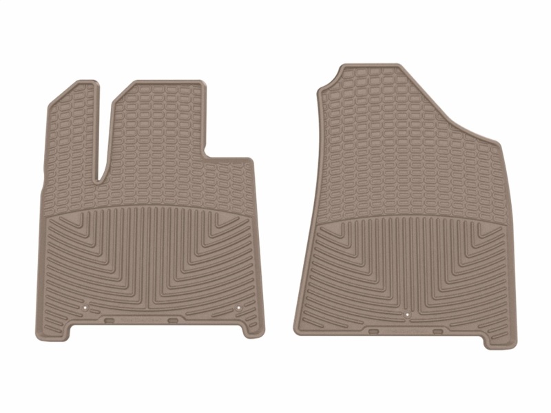 Hyundai Santa Fe Floor Mats - Front - WeatherTech - All-Weather - Tan - `24-`26