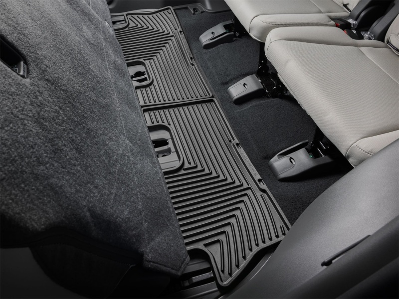 Hyundai Santa Fe Rubber Mats - Rear - WeatherTech - All-Weather - Black - `24-`26