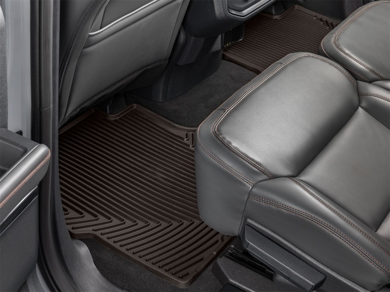 Lincoln Navigator Floor Mats - Rubber - Rear - WeatherTech - All-Weather - Cocoa - `25-`26
