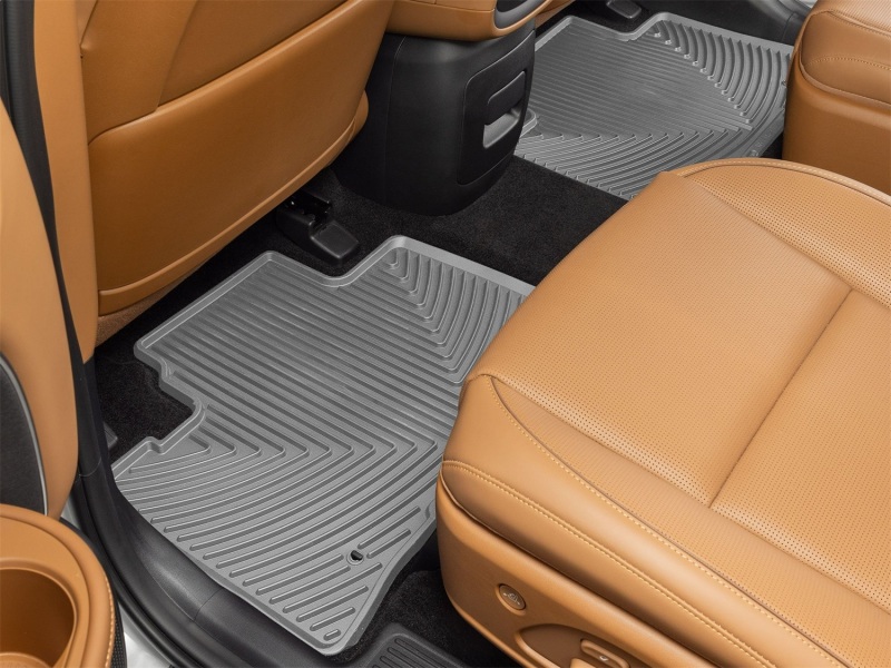 Hyundai Palisade Hybrid Rubber Floor Mats - Rear - WeatherTech - All Weather - Grey - 2026+