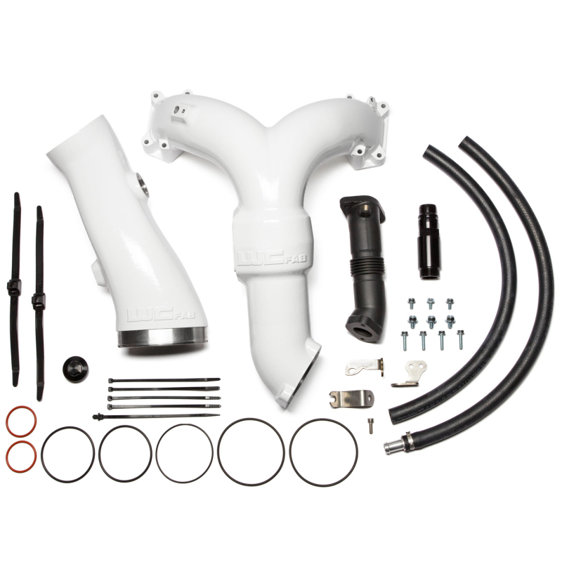 Ford Power Stroke Performance Air Intake - Wehrli - High Flow Y-Bridge Kit - Gloss White - `20-`26