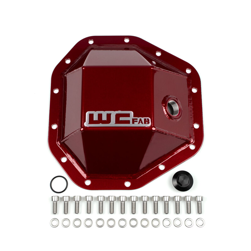 Ford F-350 Differential Cover - Rear - Wehrli - Fabricated Aluminum, Dana M275 - WCFab Red - `17-`24