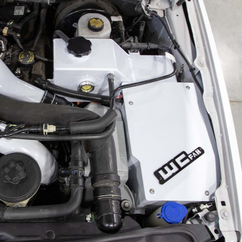 Ford Super Duty Coolant Tank Kit - Wehrli - Fabricated Aluminum with Battery Box - Gloss Black - `17-`25