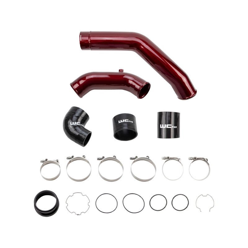 Ford Super Duty Intercooler Pipe Kit - Wehrli - High Flow - Red - `17-`25 Ford Super Duty Intercooler Pipe Kit - Wehrli - High Flow - Red - `17-`25