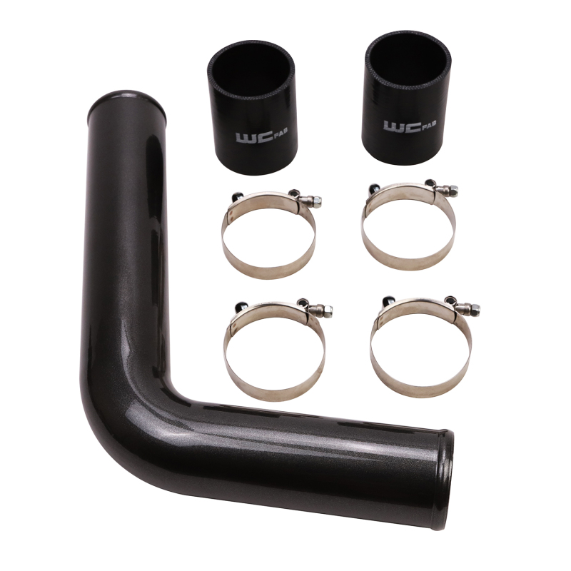 Dodge Ram Intercooler Pipe - Driver Side - Wehrli - 3 in. Mandrel Bent - Flat Black - `03-`07