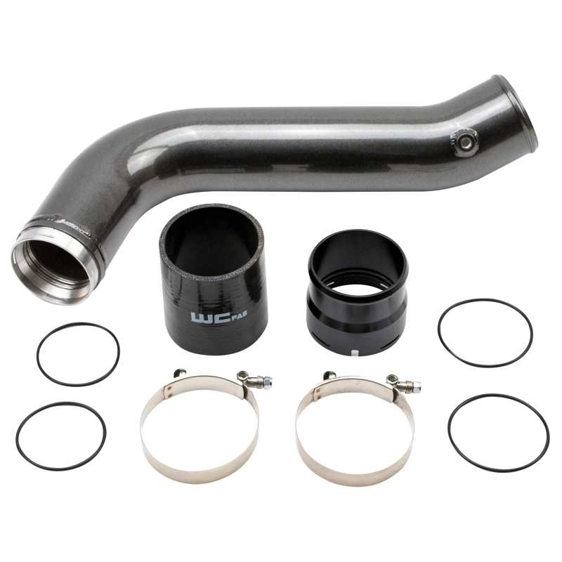 GMC Sierra 3500 Intercooler Pipe - Passenger Side - Wehrli - 3.5 in. - Sparkle Bomber Orange - `20-`25