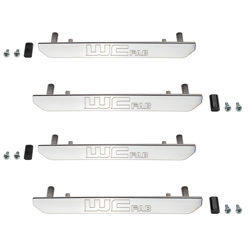 GMC Denali Marker Light Delete Kit - Wehrli - Billet w/ Logo - Raw Aluminum - `20-`25