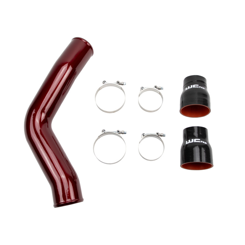 Ram 2500 Intercooler Pipe - Passenger (Hot) Side - Wehrli - 3.5 in. Diameter - Candy Teal - `13-`18