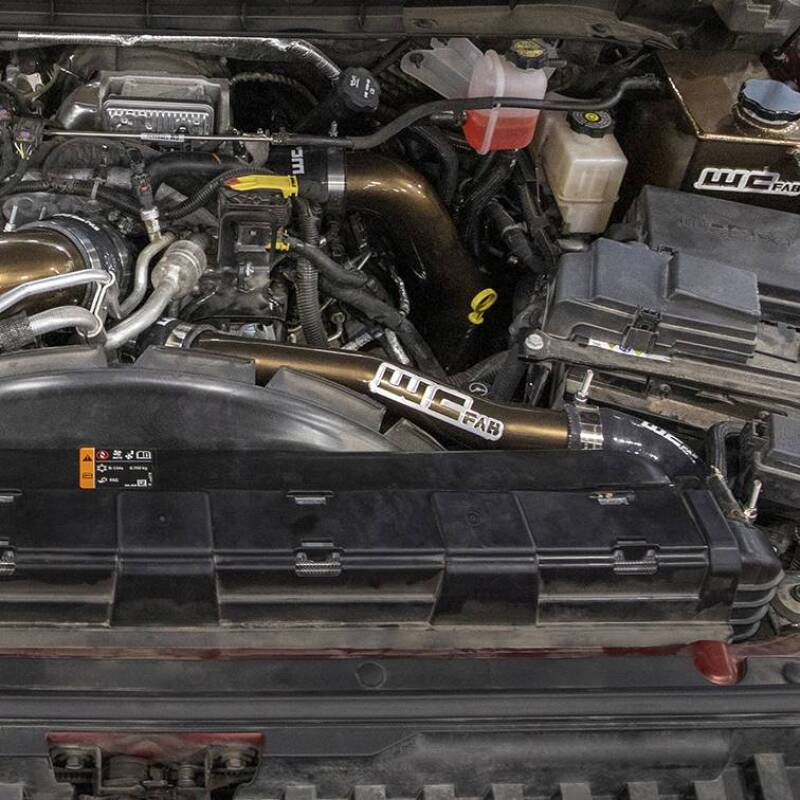 Chevrolet Silverado 3500 Upper Coolant Pipe - Wehrli - Fabricated Aluminum - WCFab Grey - `20-`25