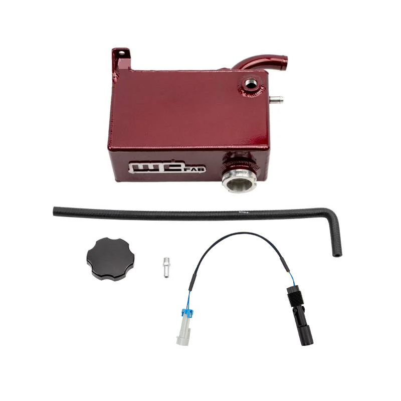 GMC Sierra Coolant Tank Kit - Wehrli - OEM Placement, Fabricated Aluminum - Candy Red - `07-`10
