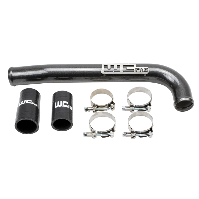 RAM Cummins Upper Coolant Pipe - Wehrli - Aluminum, Powder Coated - Flat Black - `03-`09
