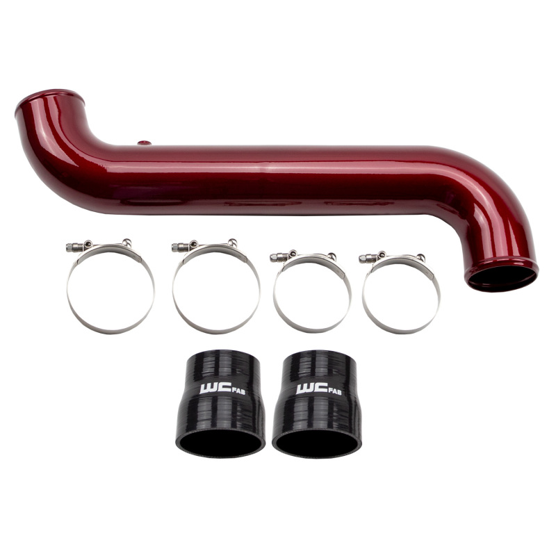 Chevrolet Silverado 2500 Intercooler Pipe - Passenger Side - Wehrli - 3.5 in. High Flow - Gun Metal - `11-`16
