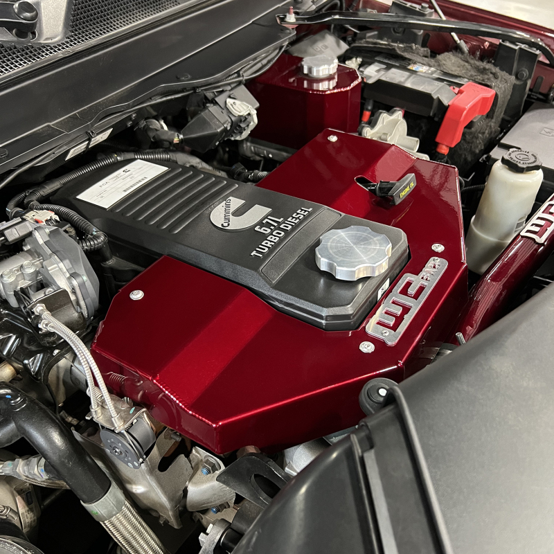 Dodge Cummins Engine Cover - Wehrli - Fabricated Aluminum - Semi-Gloss Black - `10-`24