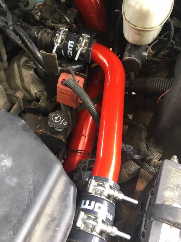 GMC Sierra 3500 Upper Coolant Pipe - Wehrli - Aluminum - Sparkle Bomber Orange - `01-`05