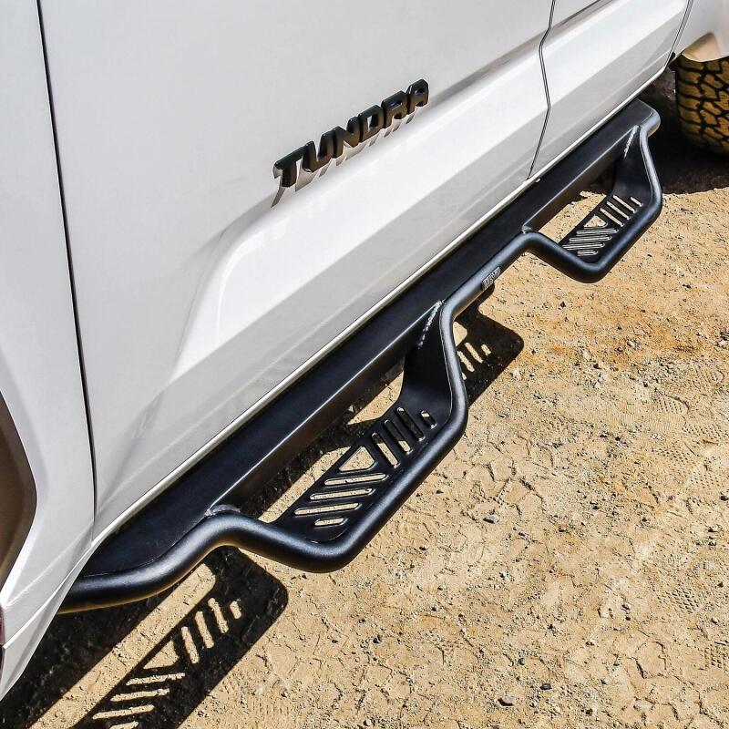 Toyota Tundra Nerf Step Bars - Side - Westin - Outlaw Drop - Textured Black - `22-`27