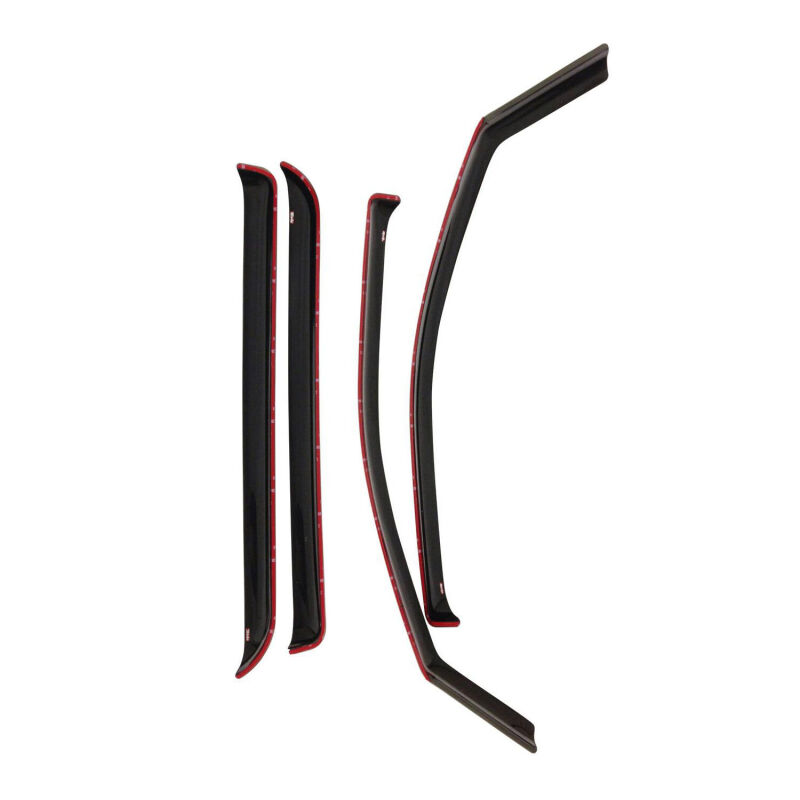 Ford Super Duty In-Channel Wind Deflectors - Front + Rear - Westin - Smoke - `99-`16