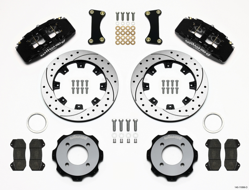 Ford Fiesta Brake Kit - Front - Wilwood - Dynapro 6 + Drilled Rotors - `11-`27