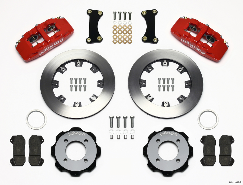 Ford Fiesta Brake Kit - Front - Wilwood - Dynapro 6 with 12.19in Rotors - Red - `11-`27