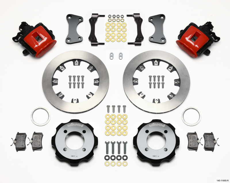 Ford Fiesta Brake Kit - Rear - Wilwood - 11.75in Rotors + BP-10 Pads - Red - `11-`27