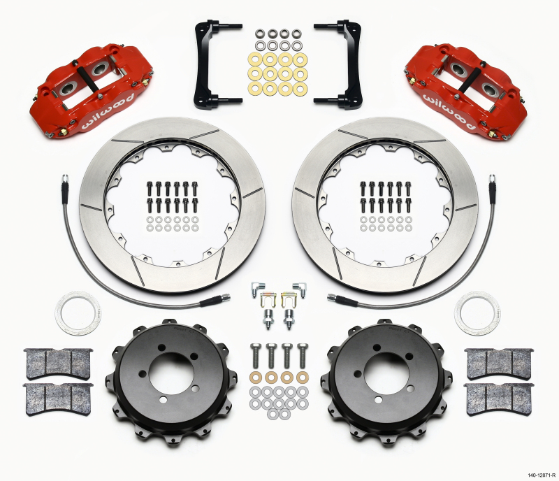 Scion FRS Brake Kit - Rear - Wilwood - Narrow Superlite 4R 12.88in - Red - `12-`27