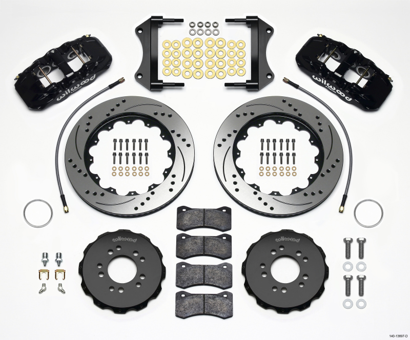 Chevrolet Corvette C7 Brake Kit - Front - Wilwood - AERO6 Calipers + 14.25 Drilled Rotors - `14-`27