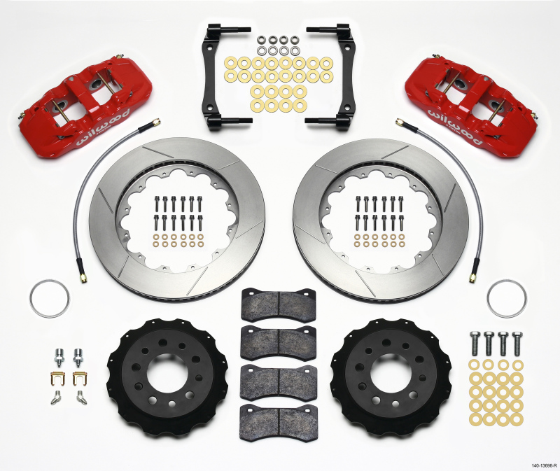 Chevrolet Corvette C7 Brake Kit - Rear - Wilwood - AERO4 Calipers + BP-10 Compound Pads + 14.00