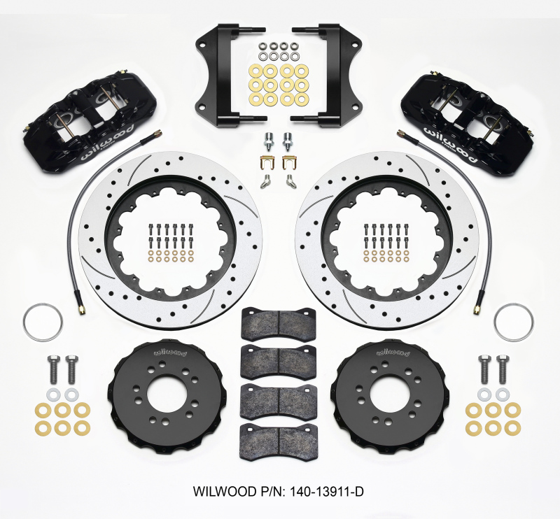 Chevrolet Corvette Brake Kit - Front - Wilwood - AERO6, 15.00 Drilled Rotors - `14-`27