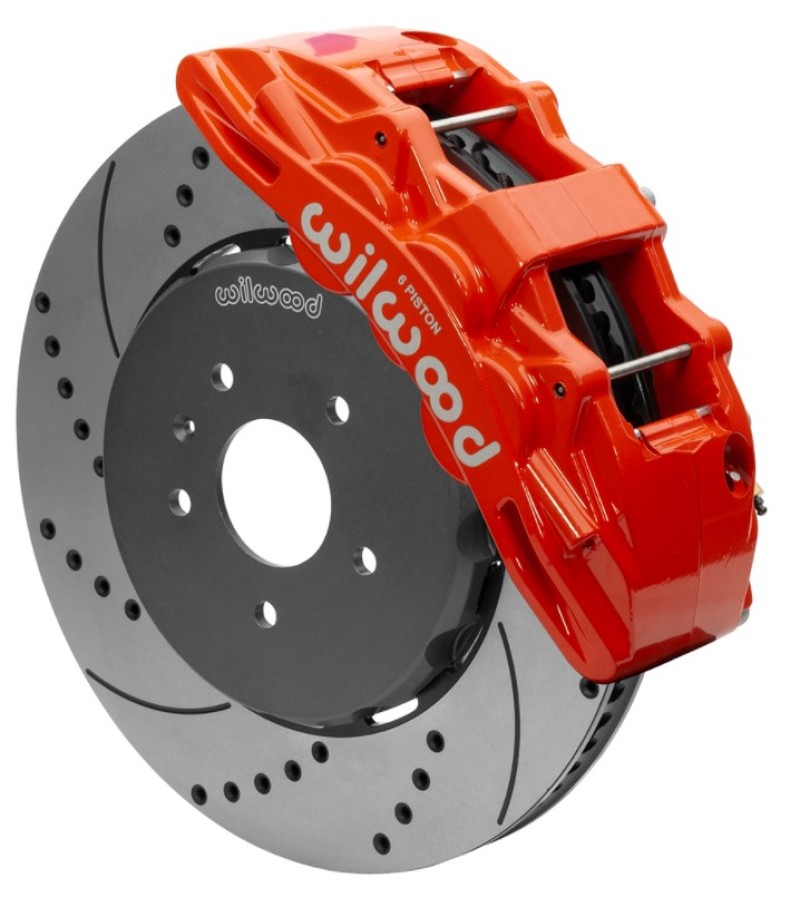 Chevrolet Corvette C7 Brake Kit - Front - Wilwood - 15in SRP Slotted/Drilled - Red - `14-`27