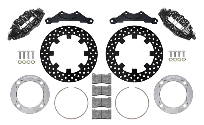 Polaris RZR XP 1000 Brake Kit - Rear - Wilwood - 11.25in Drilled - Black - `14-`27