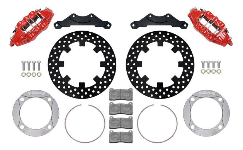 Polaris RZR XP 1000 Brake Kit - Rear - Wilwood - 11.25in Drilled - Red - `14-`27