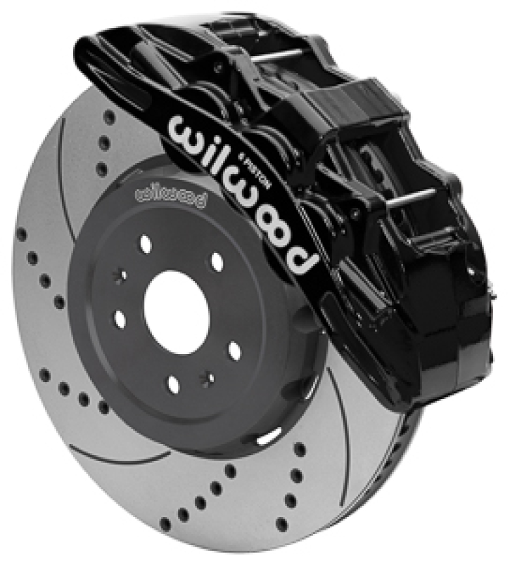 Chevrolet Corvette C8 Brake Kit - Front - Wilwood - SX6R Slotted/Drilled Rotors - Black - `20-`27