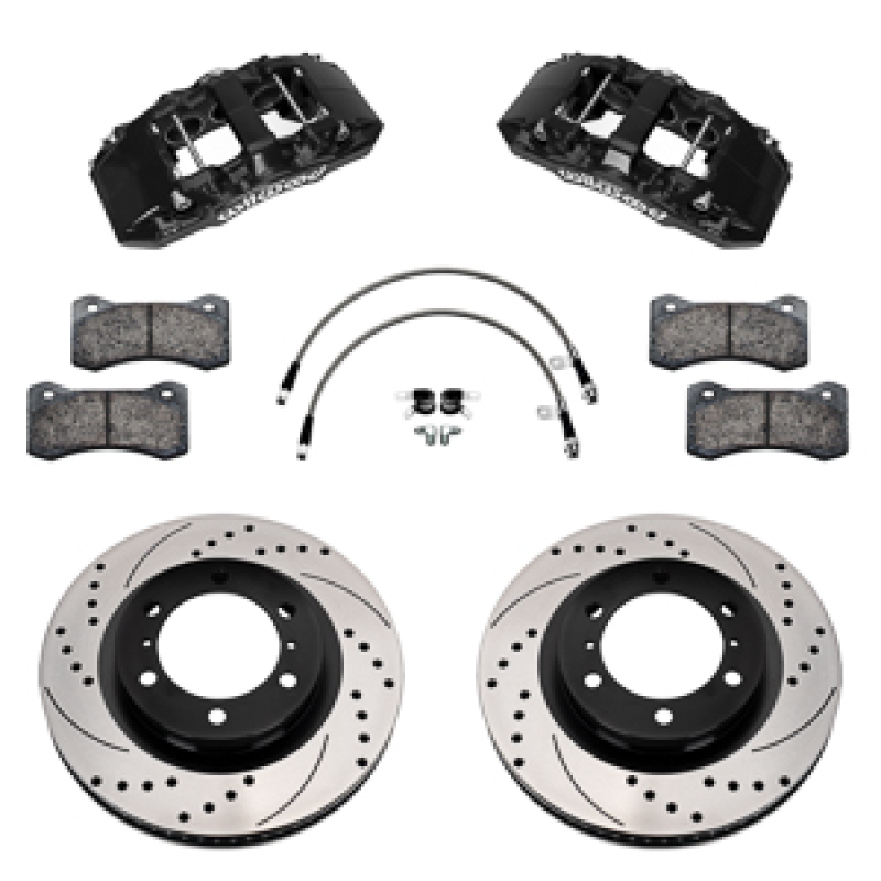 Toyota Tacoma Brake Kit - Front - Wilwood - Aero6-DM + SRP Drilled Slotted Rotor - `24-`25