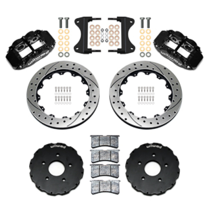 Chevrolet Corvette C7 Brake Kit - Front - Wilwood - Forged Narrow Superlite 6R + SRP Rotors - Black - `14-`19