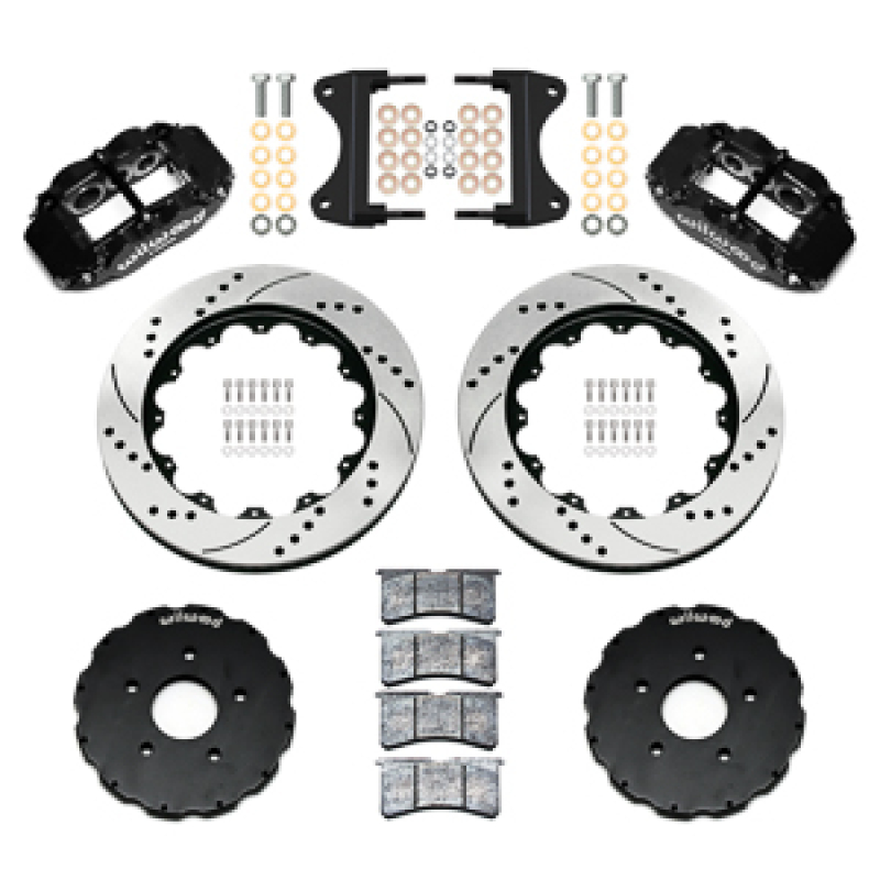Chevrolet Corvette C7 Brake Kit - Front - Wilwood - Forged Narrow Superlite 6R + 14.00 Rotor SRP - Black - `14-`19