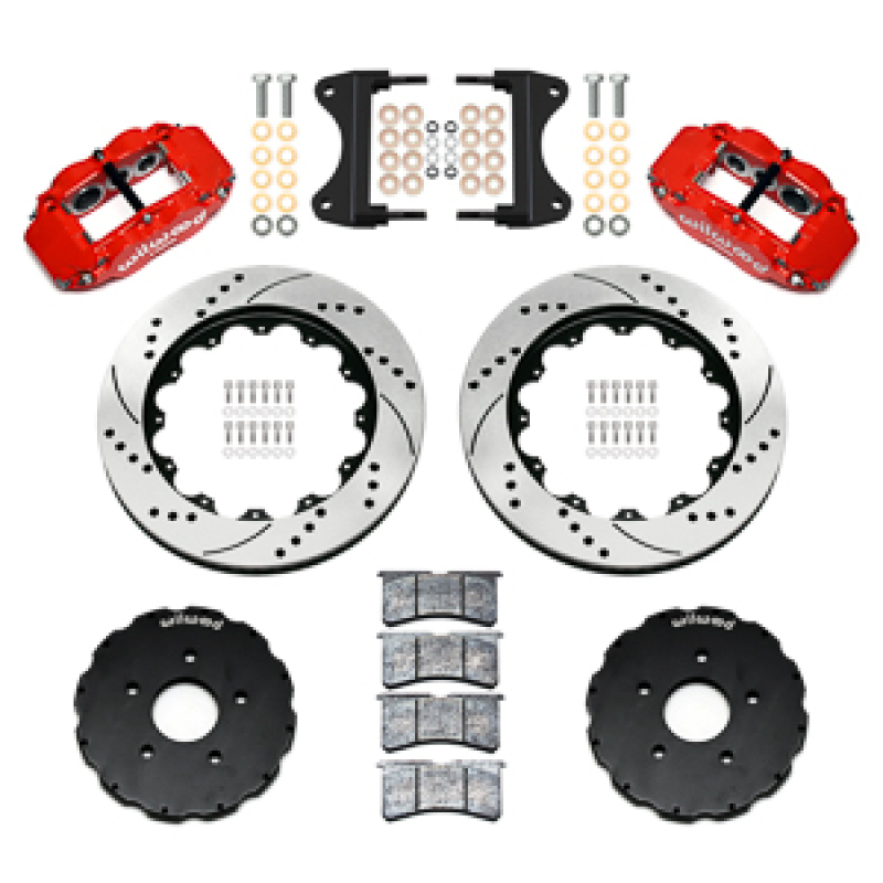 Chevrolet Corvette C7 Brake Kit - Front - Wilwood - Forged Narrow Superlite 6R + 14.00 Rotor SRP - Red - `14-`19