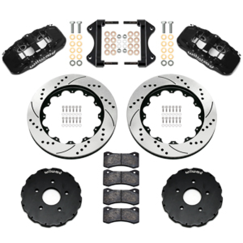 Chevrolet Corvette C7 Brake Kit - Front - Wilwood - AERO6 + 14.00 Rotor SRP - Black - `14-`19
