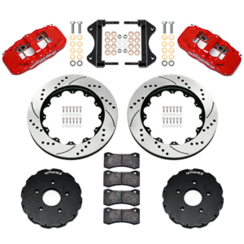 Chevrolet Corvette C7 Brake Kit - Front - Wilwood - AERO6 + 14.00 Rotor SRP - Red - `14-`19