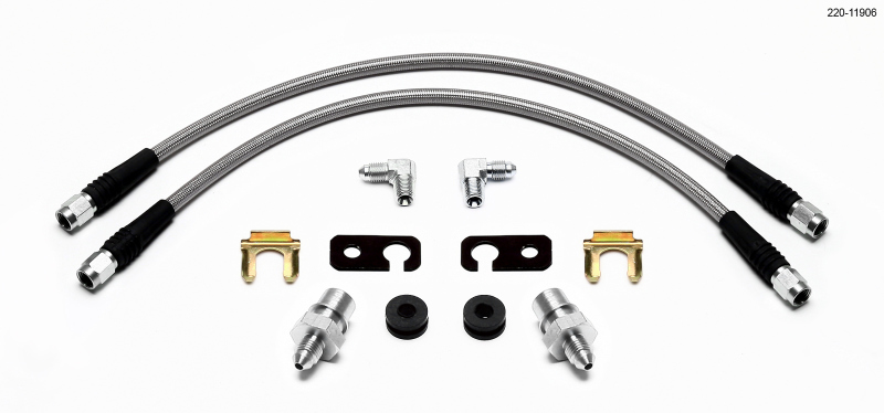 Ford Fiesta Brake Line Kit - Front - Wilwood - Flexline - `11-`27