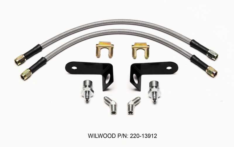 Ford Mustang Brake Hose - Front - Wilwood - Flexline - `15-`27