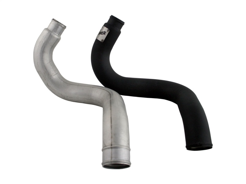 GMC Truck Intercooler Tubes - aFe - BladeRunner 3in Aluminum Hot and Cold Charge Pipe Kit - Black - `02-`04