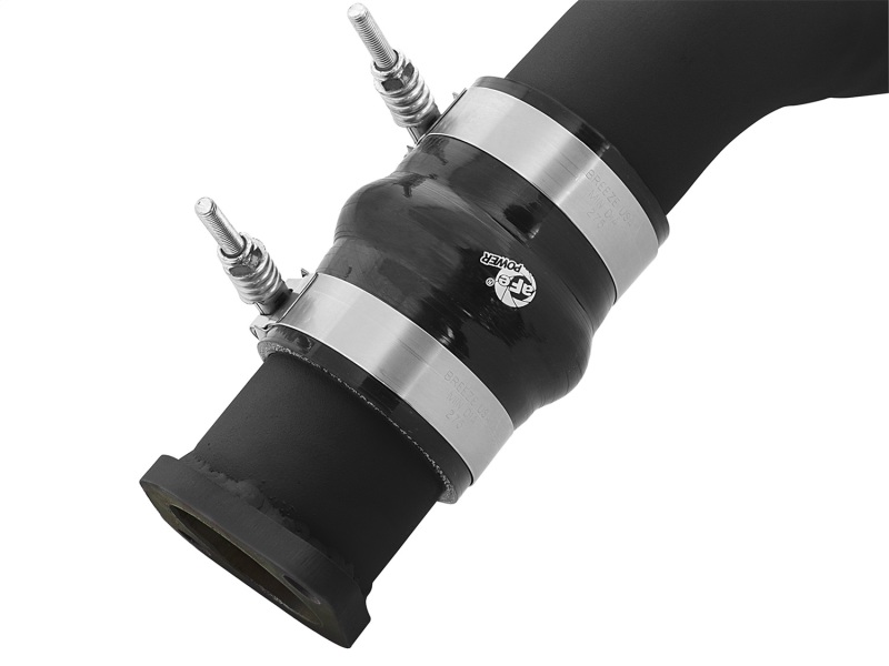 Nissan Titan XD Intercooler Cold Side Tube - aFe - BladeRunner 3 IN Aluminum - Black - `16-`19