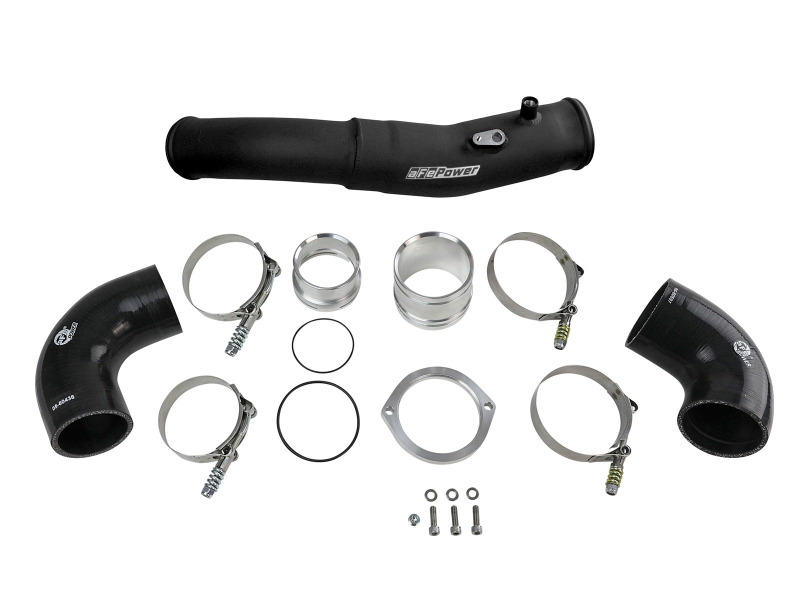 BMW Z4 Intercooler Tube Kit - Hot Side - aFe - BladeRunner 2.5-3in - Wrinkle Black - `20-`21