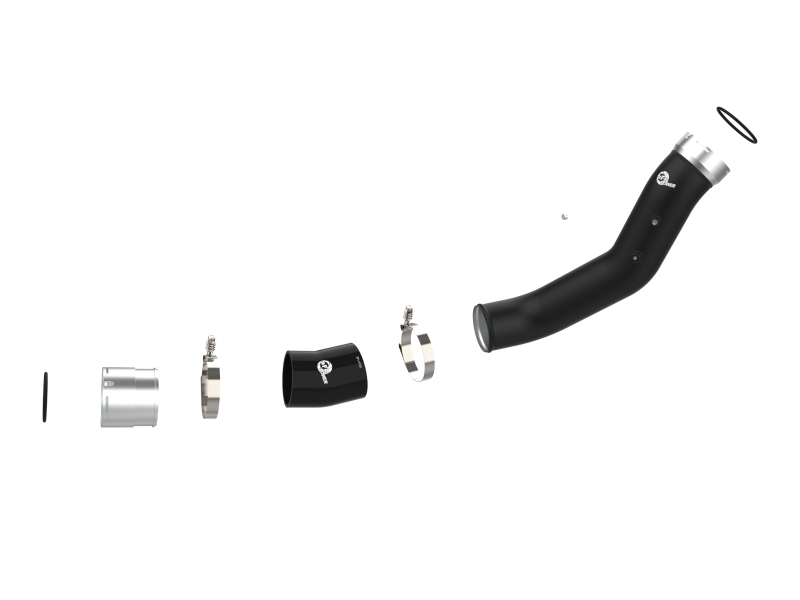 GMC Diesel Trucks Cold Charge Pipe - aFe - BladeRunner 3.5in Aluminum - Black - `24-`25
